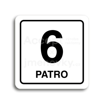 Piktogram "patro VI" - bílá tabulka - černý tisk