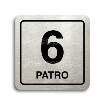 Piktogram "patro VI" - stříbrná tabulka - černý tisk