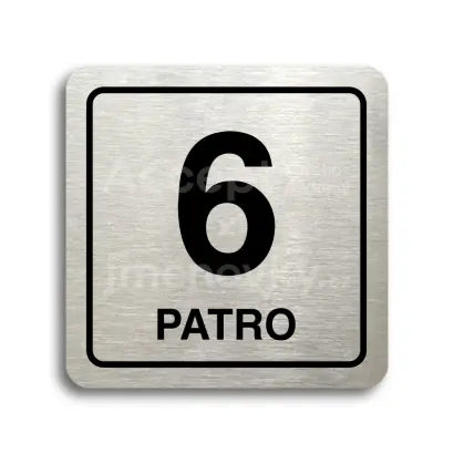 Piktogram "patro VI" - stříbrná tabulka - černý tisk