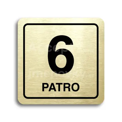 Piktogram "patro VI" - zlatá tabulka - černý tisk