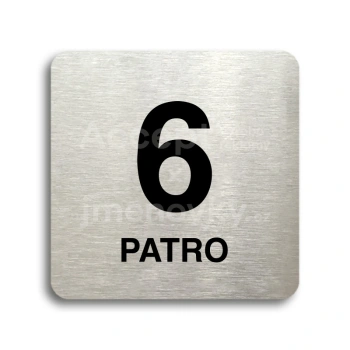 Piktogram "patro VI" - stříbrná tabulka - černý tisk bez rámečku