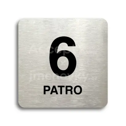 Piktogram "patro VI" - stříbrná tabulka - černý tisk bez rámečku