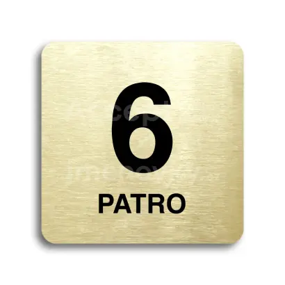 Piktogram "patro VI" - zlatá tabulka - černý tisk bez rámečku