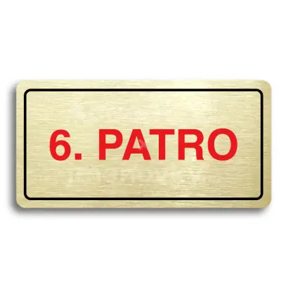 Piktogram "6. PATRO" - zlatá tabulka - barevný tisk