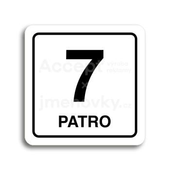 Piktogram "patro VII" - bílá tabulka - černý tisk