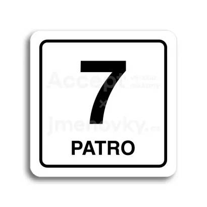 Piktogram "patro VII" - bílá tabulka - černý tisk