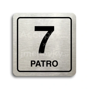 Piktogram "patro VII" - stříbrná tabulka - černý tisk