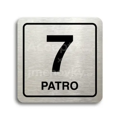Piktogram "patro VII" - stříbrná tabulka - černý tisk