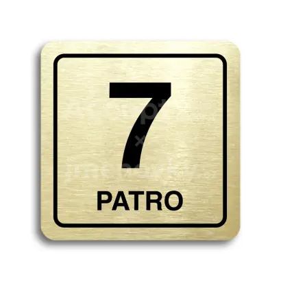 Piktogram "patro VII" - zlatá tabulka - černý tisk