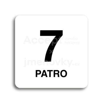 Piktogram "patro VII" - bílá tabulka - černý tisk bez rámečku