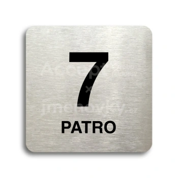 Piktogram "patro VII" - stříbrná tabulka - černý tisk bez rámečku