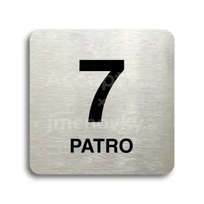 Piktogram "patro VII" - stříbrná tabulka - černý tisk bez rámečku
