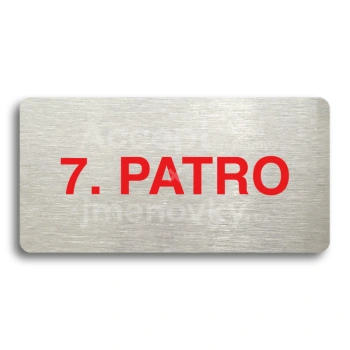 Piktogram "7. PATRO" - stříbrná tabulka - barevný tisk bez rámečku