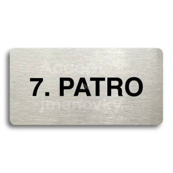 Piktogram "7. PATRO" - stříbrná tabulka - černý tisk bez rámečku