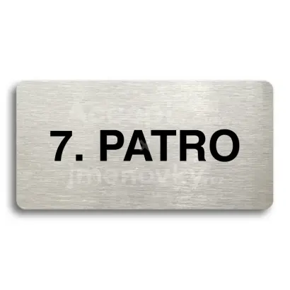 Piktogram "7. PATRO" - stříbrná tabulka - černý tisk bez rámečku