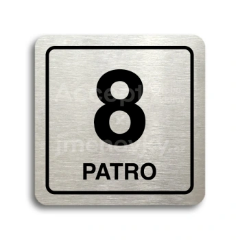 Piktogram "patro VIII" - stříbrná tabulka - černý tisk
