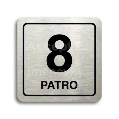 Piktogram "patro VIII" - stříbrná tabulka - černý tisk
