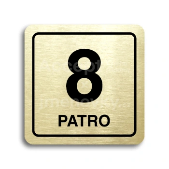 Piktogram "patro VIII" - zlatá tabulka - černý tisk