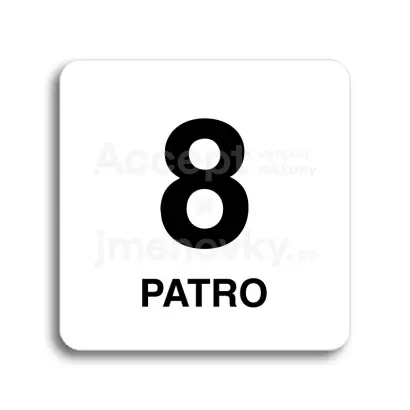 Piktogram "patro VIII" - bílá tabulka - černý tisk bez rámečku