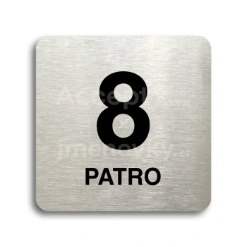 Piktogram "patro VIII" - stříbrná tabulka - černý tisk bez rámečku