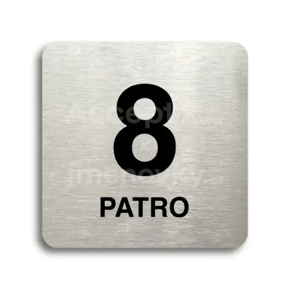 Piktogram "patro VIII" - stříbrná tabulka - černý tisk bez rámečku