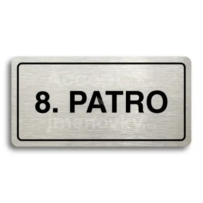 Piktogram "8. PATRO" - stříbrná tabulka - černý tisk