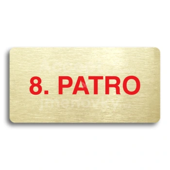 Piktogram "8. PATRO" - zlatá tabulka - barevný tisk bez rámečku