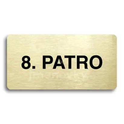 Piktogram "8. PATRO" - zlatá tabulka - černý tisk bez rámečku