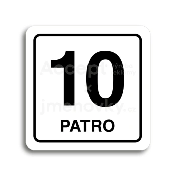 Piktogram "patro X" - bílá tabulka - černý tisk