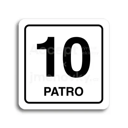 Piktogram "patro X" - bílá tabulka - černý tisk