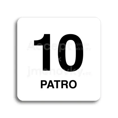 Piktogram "patro X" - bílá tabulka - černý tisk bez rámečku