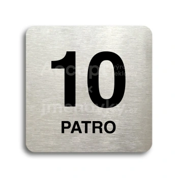 Piktogram "patro X" - stříbrná tabulka - černý tisk bez rámečku