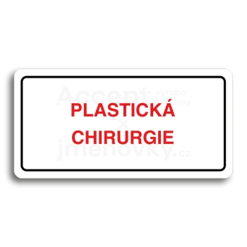 Piktogram "PLASTICKÁ CHIRURGIE" - bílá tabulka - barevný tisk