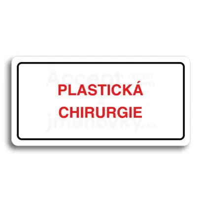 Piktogram "PLASTICKÁ CHIRURGIE" - bílá tabulka - barevný tisk