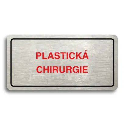 Piktogram "PLASTICKÁ CHIRURGIE" - stříbrná tabulka - barevný tisk