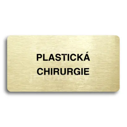 Piktogram "PLASTICKÁ CHIRURGIE" - zlatá tabulka - černý tisk bez rámečku