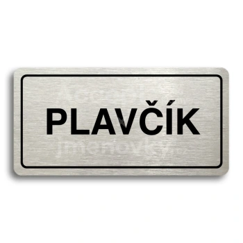 Piktogram "PLAVČÍK" - stříbrná tabulka - černý tisk