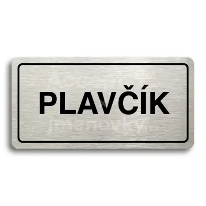 Piktogram "PLAVČÍK" - stříbrná tabulka - černý tisk