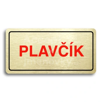 Piktogram "PLAVČÍK" - zlatá tabulka - barevný tisk