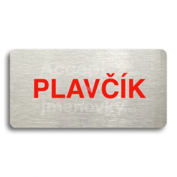 Piktogram "PLAVČÍK" - stříbrná tabulka - barevný tisk bez rámečku