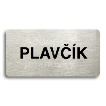 Piktogram "PLAVČÍK" - stříbrná tabulka - černý tisk bez rámečku