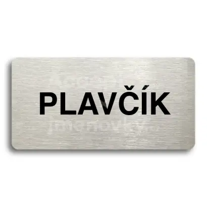 Piktogram "PLAVČÍK" - stříbrná tabulka - černý tisk bez rámečku