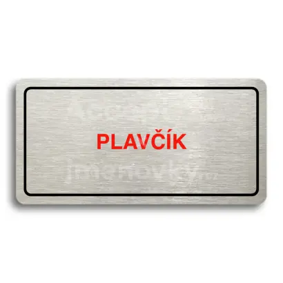 Piktogram "PLAVČÍK" - stříbrná tabulka - barevný tisk