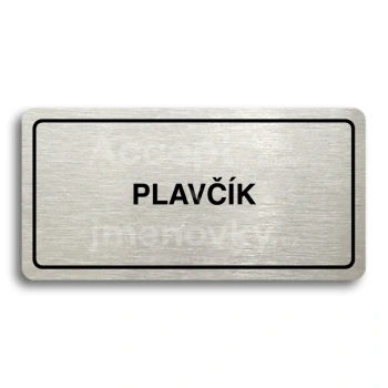 Piktogram "PLAVČÍK" - stříbrná tabulka - černý tisk