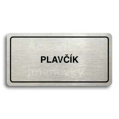 Piktogram "PLAVČÍK" - stříbrná tabulka - černý tisk
