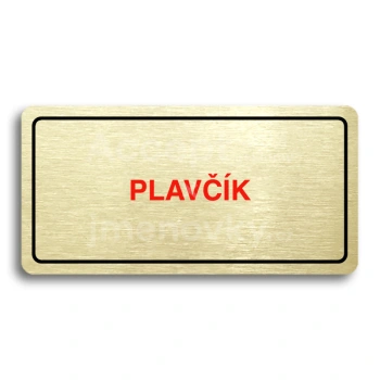 Piktogram "PLAVČÍK" - zlatá tabulka - barevný tisk