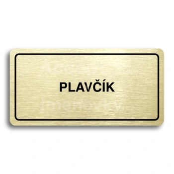 Piktogram "PLAVČÍK" - zlatá tabulka - černý tisk