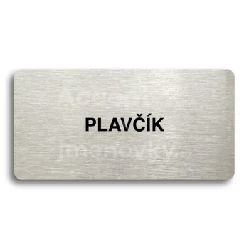 Piktogram "PLAVČÍK" - stříbrná tabulka - černý tisk bez rámečku