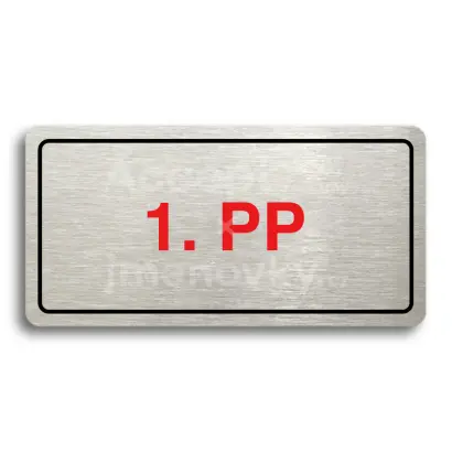 Piktogram "1. PODZEMNÍ PODLAŽÍ" - stříbrná tabulka - barevný tisk