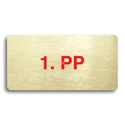 Piktogram "1. PODZEMNÍ PODLAŽÍ" - zlatá tabulka - barevný tisk bez rámečku